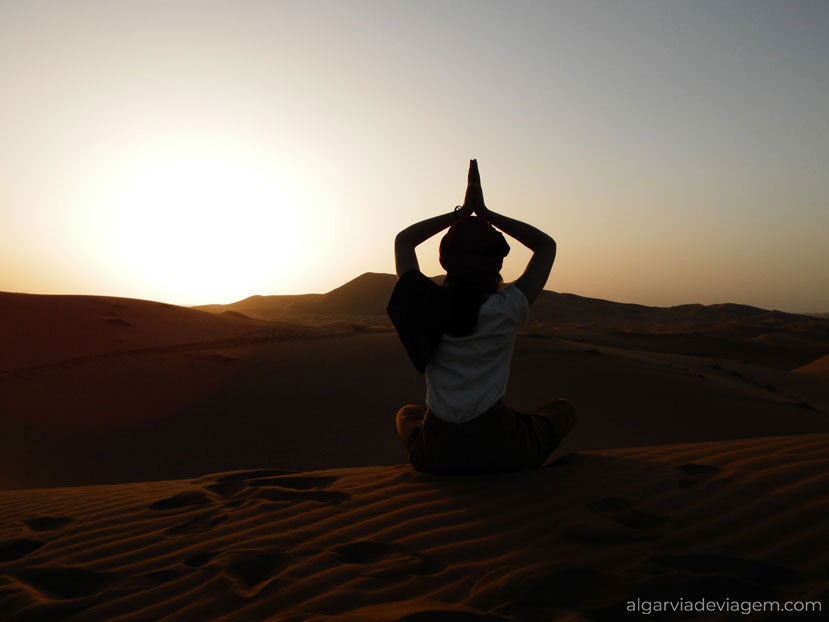 Pôr do sol no deserto